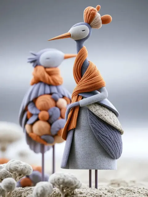 Whimsical Textile Sculpture Art