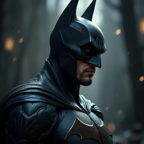 Ornate Batman Portrait in Splash Art Style