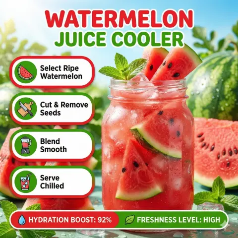 Summer Watermelon Juice Infographic