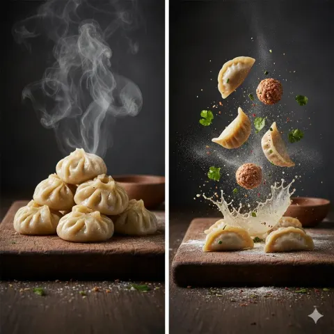Cinematic Steamed Dumplings