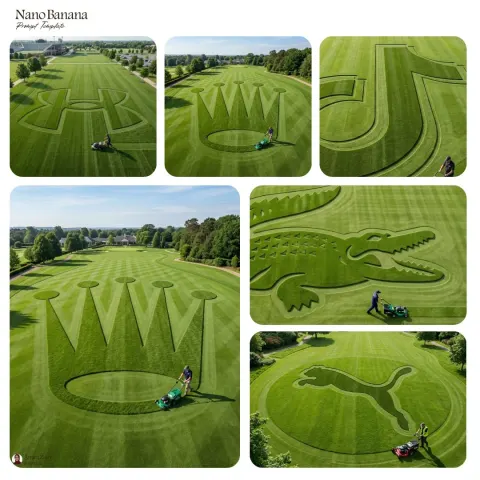Giant Lawn Land Art