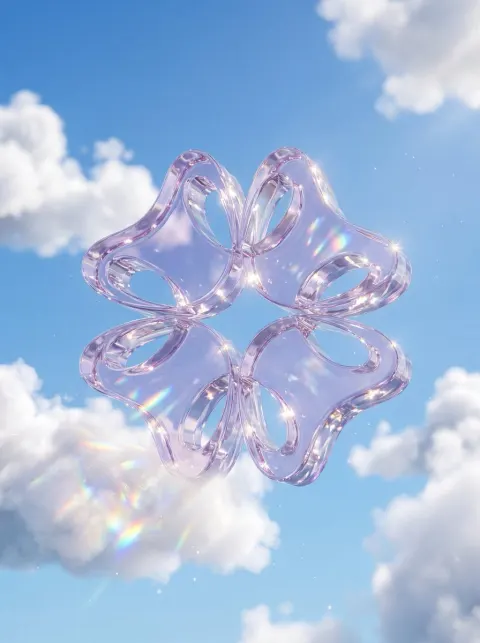 Crystal Glass 3D Logo Render