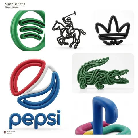 Hyper Realistic Rubber Tube Logo Render
