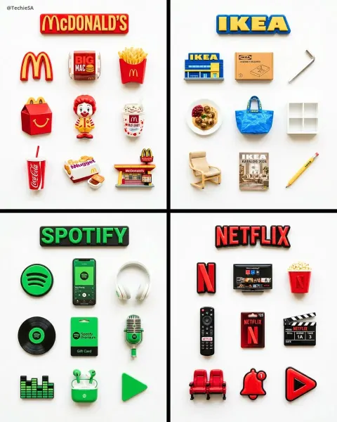 3D Resin Fridge Magnet Brand Collection