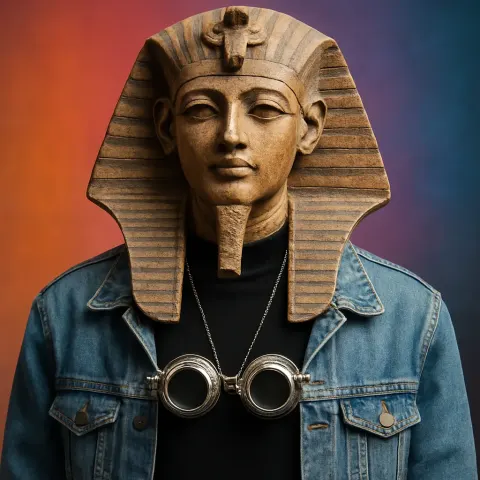 Detailed Photo Showcases a Statue That Resembles an Ancient Pharaoh