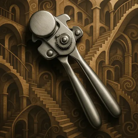 Single Brushed Steel Metallic Can Opener