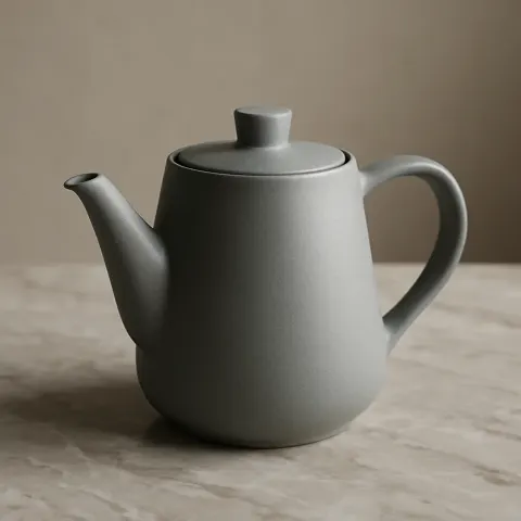 Capture an Image of an Elegant Ceramic Teapot Positioned