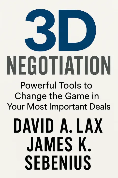 Book Cover Featuring the Title "3D Negotiation"