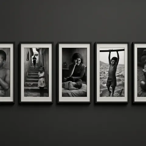 Collection of Five Monochromatic Photographs