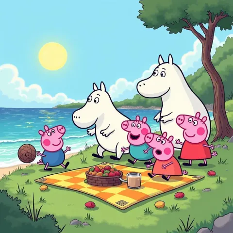 Peppa Pig Picnics With the Moomins Seaside