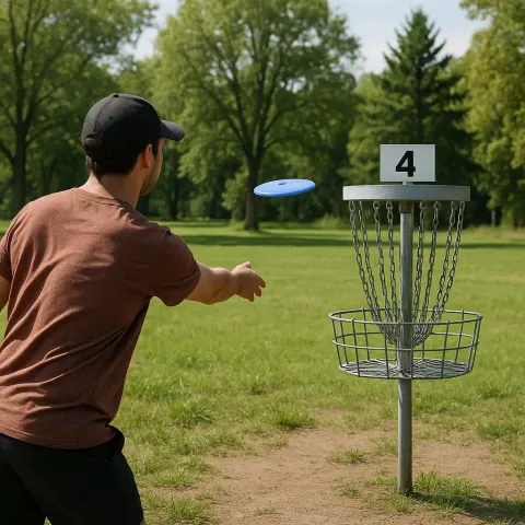 Person Throws a Disc