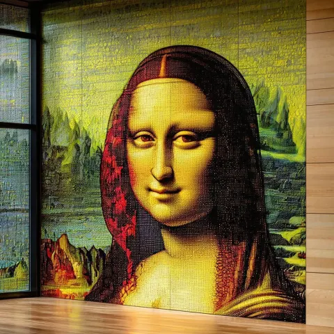 Mona Lisa Reimagined as Iconic Manga