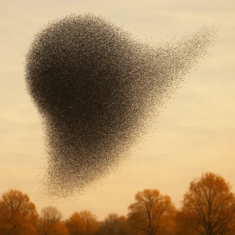 Countless Migrating Birds Form a Colossal