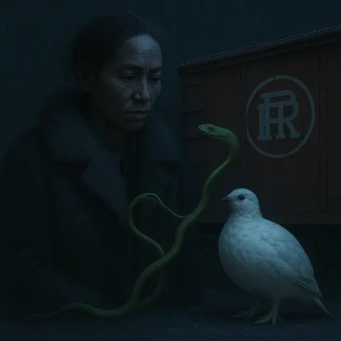 Female Scholar with Wispy Flyaway Hair and Visible Ritual Scarification
