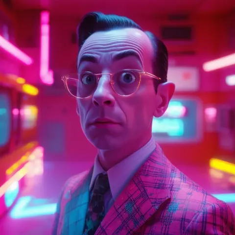 Peewee Herman Meets Max Headroom in 3D