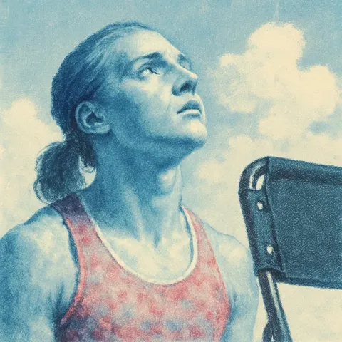 18th/19th-century Styled Athlete with a Diamond-shaped Face and Visible Ponytail