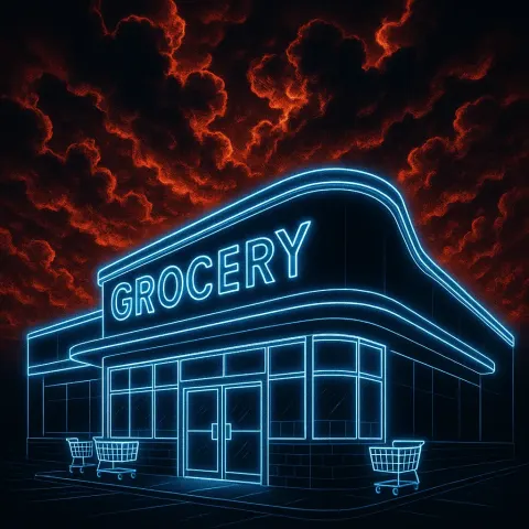 Grocery Store with an S-curved Front