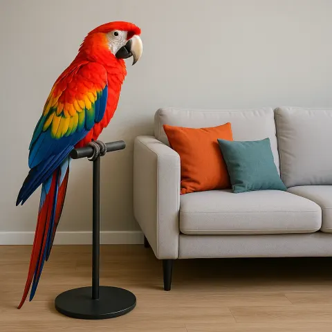 Vibrant Parrot Sitting on a Perch