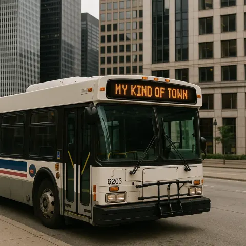City Bus with "MY KIND OF TOWN"