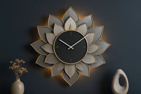 Graphic Depiction of a Modern Wall-mounted Clock
