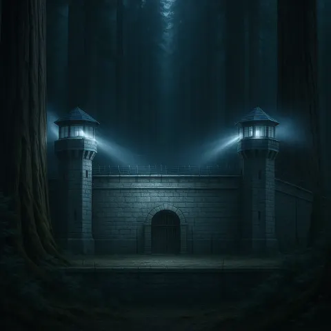 Within an Ancient Redwood Grove Towering Trees