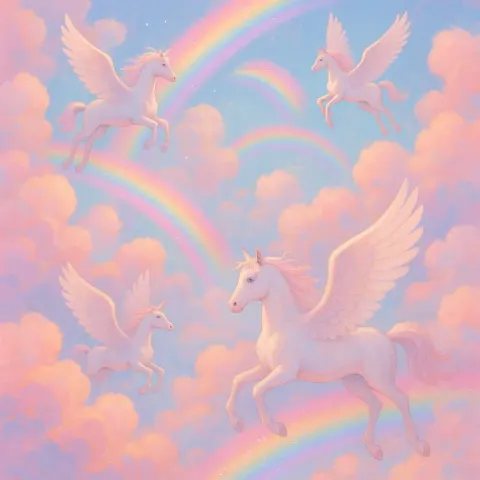 Realm Filled with Softly Tinted Clouds