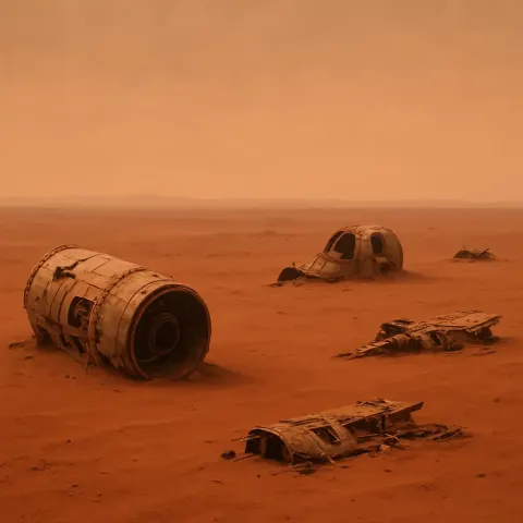 Sparse Scattering of Derelict Spacecraft Remnants Lies