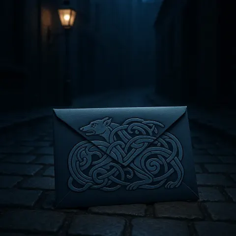 Envelope Adorned with Intertwined Zoomorphic Animals Lies in Profile