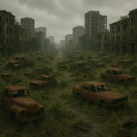 Myriad Rusted Vehicles