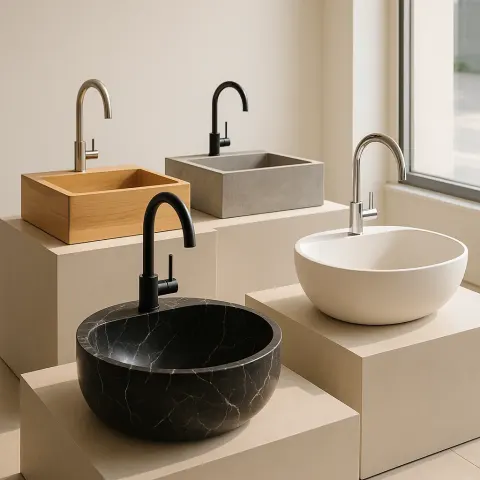 Graph Showcasing Four Chic and Contemporary Sinks
