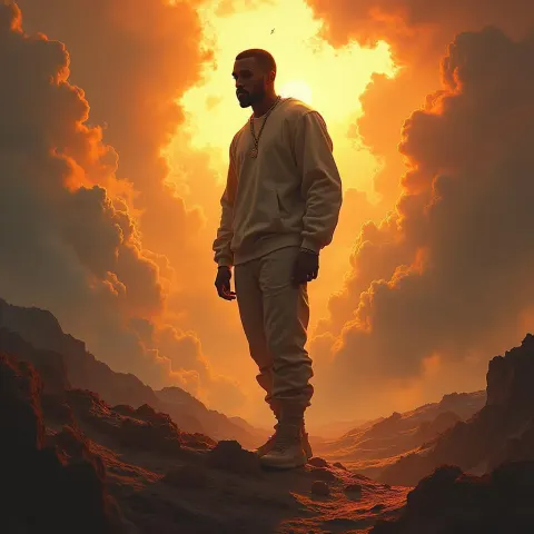 Kanye West Album Cover in Painterly Fantasy