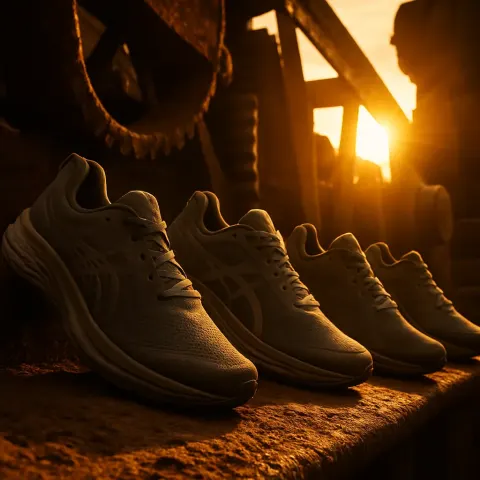 Five Diverse Running Shoes in a Monochromatic