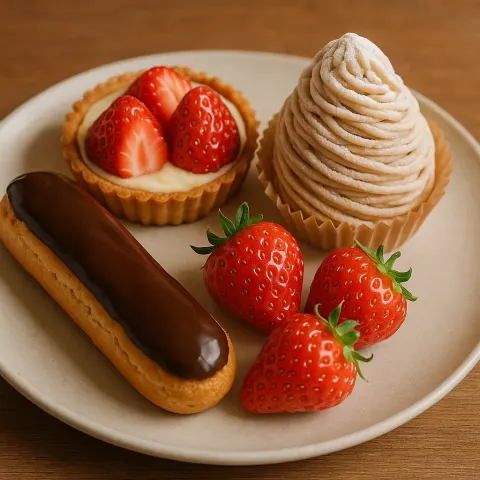 Plate of Assorted Pastries