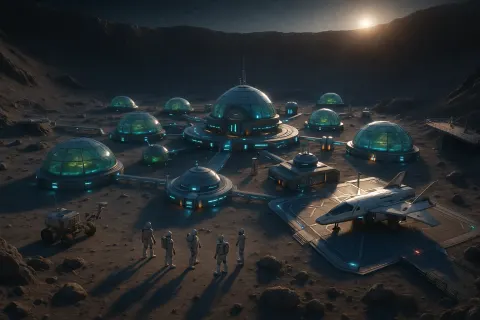 Ultra-realistic 3D Visualization of a Futuristic Colony