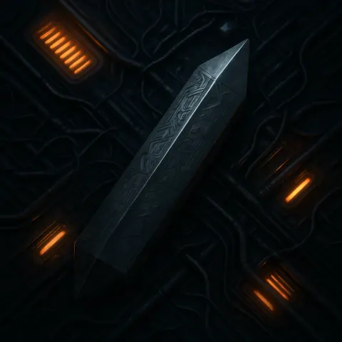 Lone Metallic Alloy Obelisk