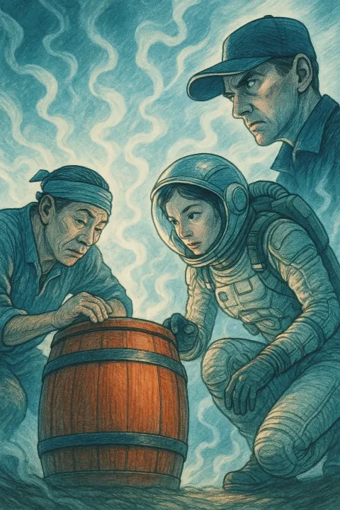 Service Worker Rendered in Ukiyo-e Style