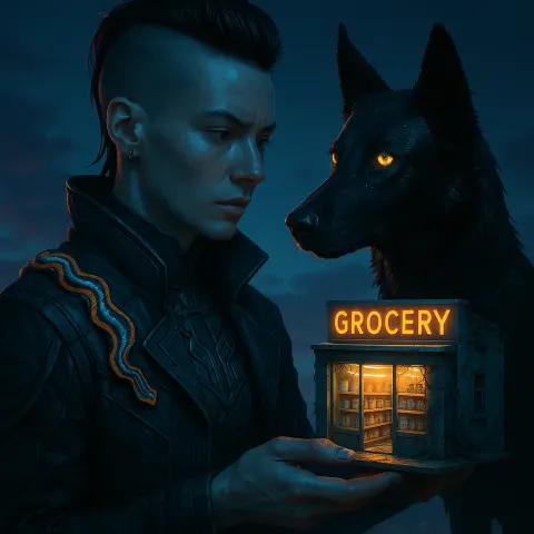 Androgynous Cyberpunk Leader