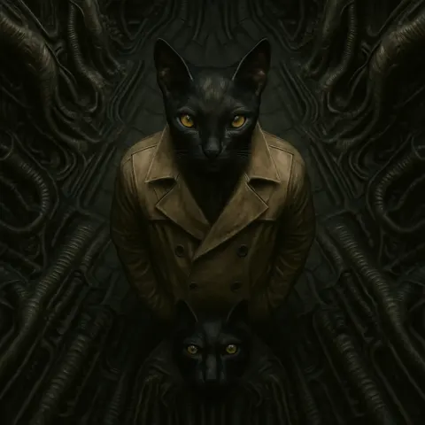 Egyptian Cat in a Trench Coat