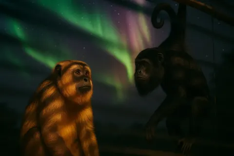 Beneath the Ethereal Glow of a Vibrant Aurora Borealis