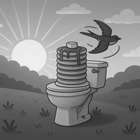 Monochrome Animated Sequence Showing a Bird