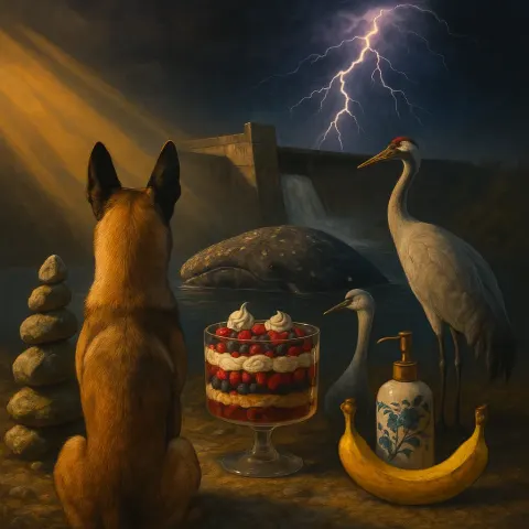 Scene Unfolds with a Fawn Malinois—its Lean Muscular Physique