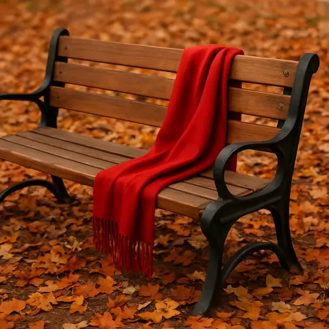 Wooden Park Bench