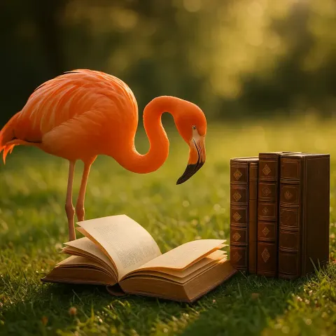 Antique Book Lies Open