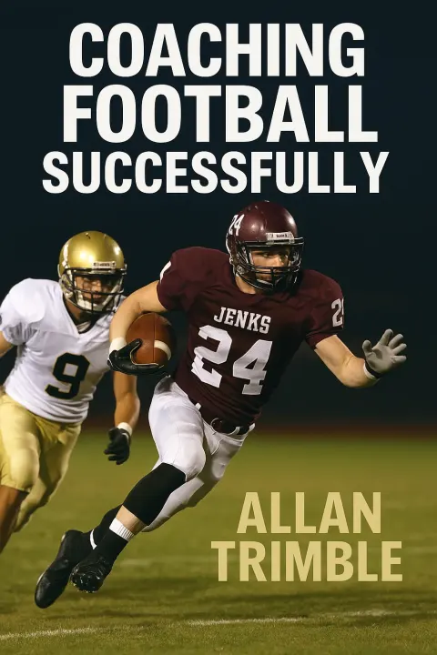 Football Player Wearing a Maroon Jenks Jersey Runs