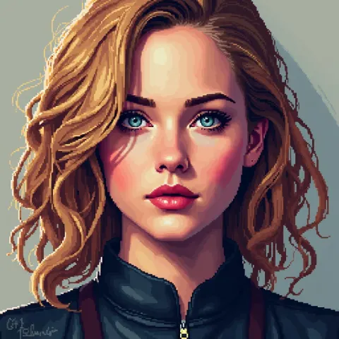 Jennifer Lawrence in StarCraft Inspired Pixel Art