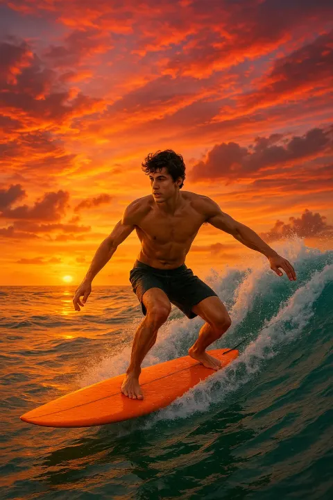 Under a Vibrant Sunset Sky
