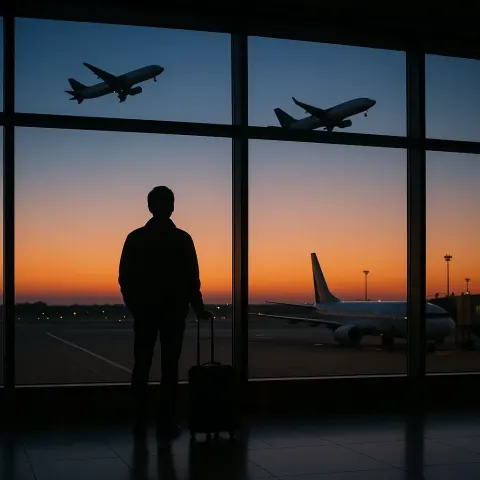 Solitary Wanderer Observes Planes
