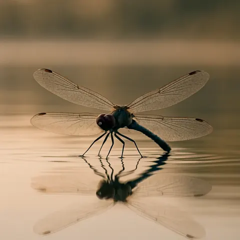 Graceful Dragonfly Rests Lightly