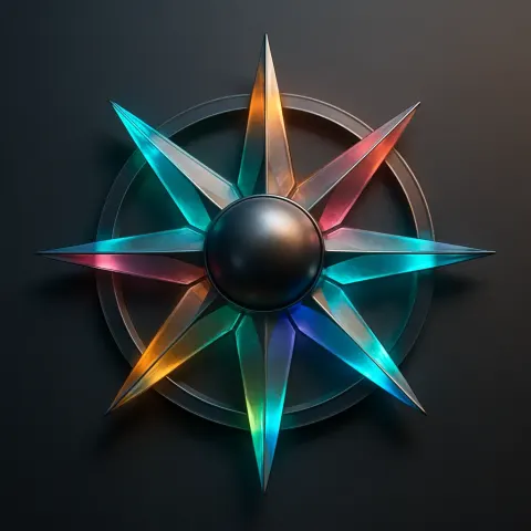 Premium-quality 3D-rendered Depiction of a Futuristic Compass