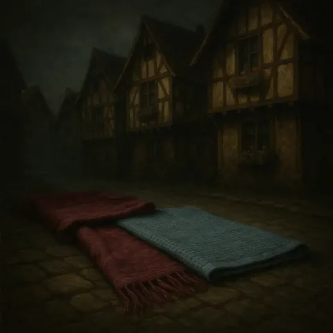 Deep Burgundy Bath Towel with Fringed Ends and a Sky